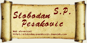 Slobodan Pešaković vizit kartica